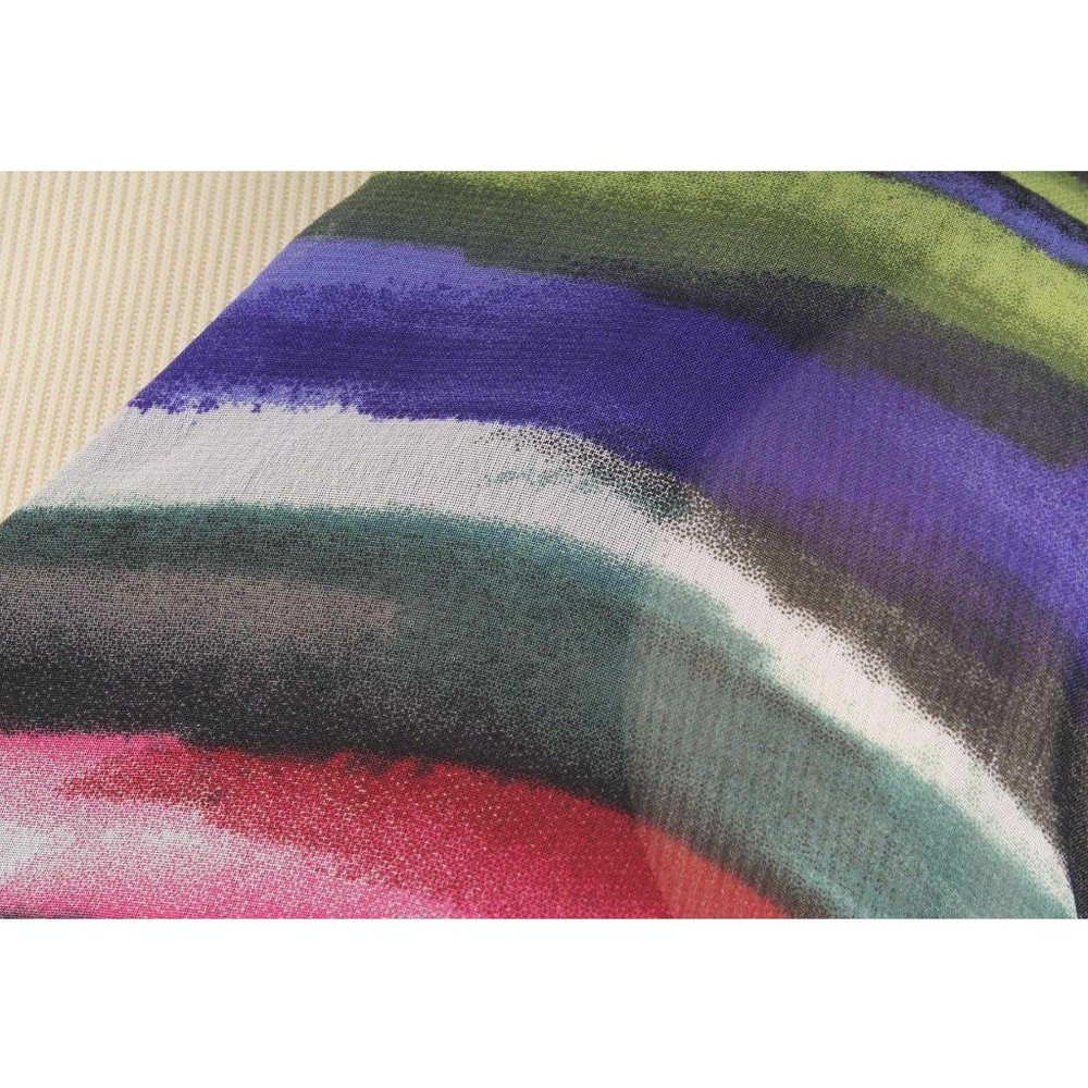 FIRE LA Colorful Striped Chiffon 1 Shoulder Dress Women's Size Medium - Picture 4 of 5